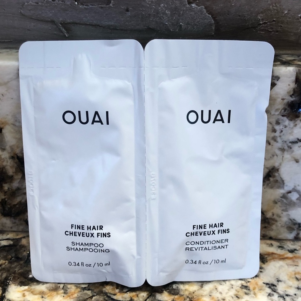 OUAI Fine Hair Shampoo & Conditioner Sample Size Pack